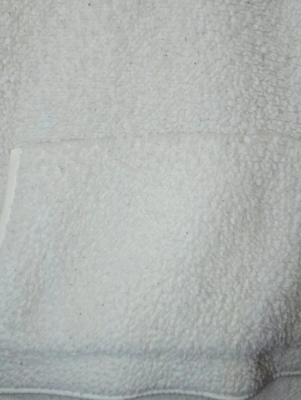 Old Navy Girls White Sherpa Fleece Warm White Sweater Size L(10-12) Kangaroo Pou
